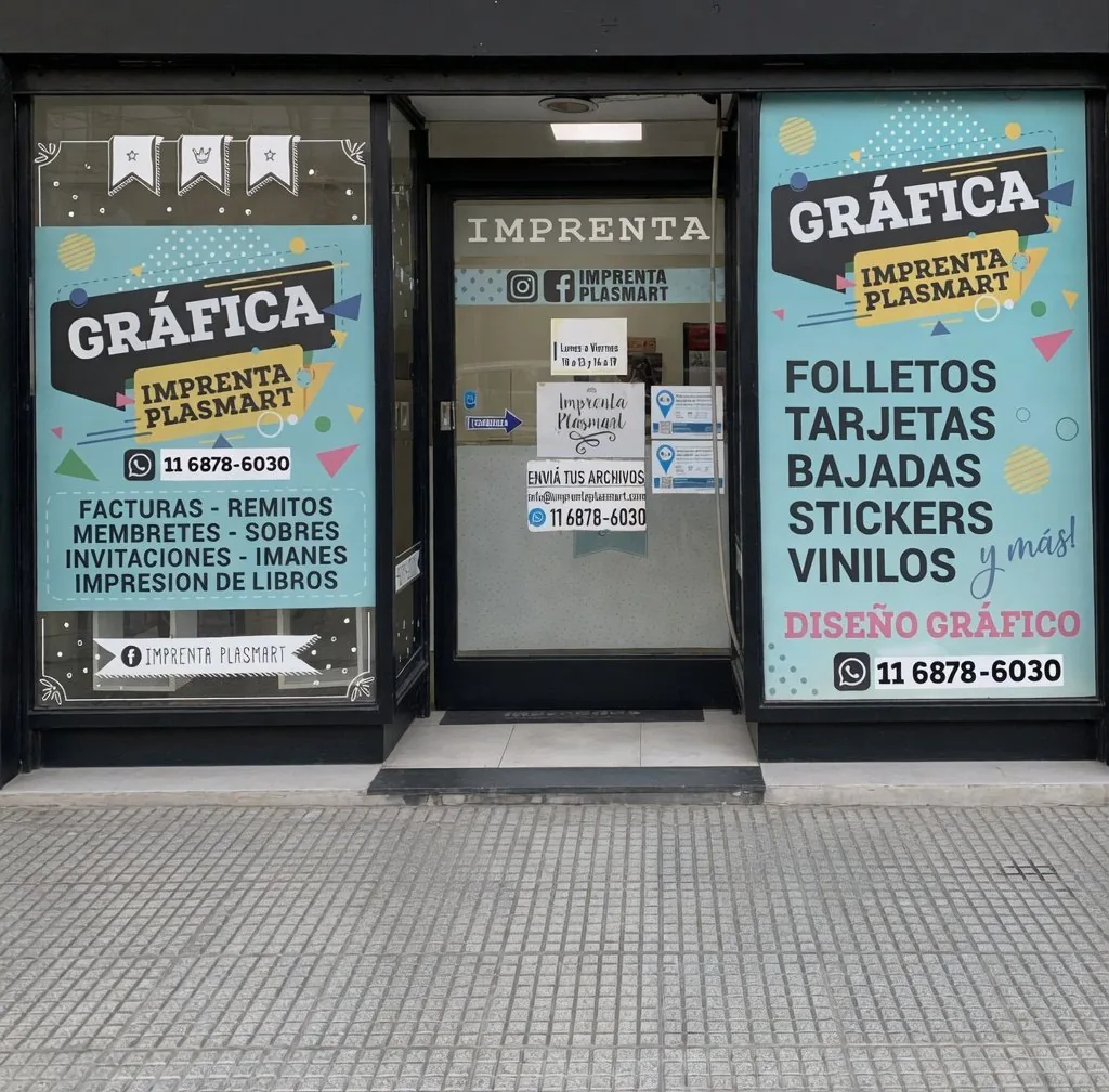 Frente de Imprenta Plasmart en Villa Devoto